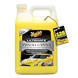 Meguiar's Ultimate Wash and Wax, Car Wash and Wax Cleans and Shines in One Step, Wash, Shine, and Protect with an Enhanced pH Neutral Car Paint Cleaner, 1 Gallon