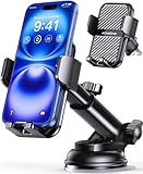 ACMEZING 3-in-1 Car Phone Holder [122+LBS Strongest Suction & Stable Clamp Arm] 360° Adjustable Mount, Cell Phone Holders for Your All Car Models for Dashboard Vent, All Smartphones, Black
