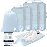 Compression Packing Cubes for Travel, Lightweight 6 Set Bags Cruise Must Haves for Luggage Carry On Suitcase and Clothes Organizer, Durable Vacation Essentials and Accessories Gifts for Women and Men