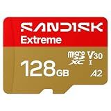 SANDISK 128GB Extreme microSD Card + Adapter, Up to 245MB/s Read Speeds