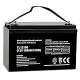 Weize Deep Cycle AGM 12 Volt 100Ah Battery, Maintenance-Free, 3% Self-Discharge Rate, 1150A Max Discharge Current, Perfect for RV, Solar, Trolling Motor, Wind, Marine, Camping and Off-Grid System