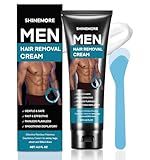Hair Removal Cream for Men: Effective Painless Flawless Soothing Depilatory Cream for arms legs chest and Pubic Area - Suitable for All Skin Types 4.2 OZ