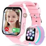 4G Kids Smart Watch Phone GPS, Smartwatch for Boys Girls Ages 4-12 Years with Video Call Chat Class Mode SOS Camera Alarm Games Parental App Touch Watch Gifts for Children (Includes SIM Card) Pink