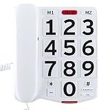 Home Intuition Big Button Corded Phone for Hearing and Visually Impaired Telephone for Seniors with Extra Loud Ringer