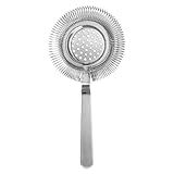 Homestia Cocktail Strainer - Stainless Steel Hawthorne Strainer with Removable Spring for Bartending, Boston Shakers, and Mixing Glasses - Perfect for Martinis and Cocktails (Silver)