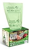 UNNI Compostable Trash Bags, 13 Gallon / 49.2 Liter, 50 Count, Extra Thick 0.9 Mil Tall Kitchen Food Scrap Bin Liners, Certified by BPI, CMA & OK compost HOME, Meets the ASTM D6400 Standard