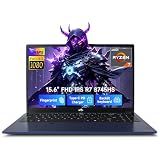 NIMO 15.6 Gaming-Creator-Laptop, 8-Core AMD Ryzen 7 8745HS 32GB RAM 1TB SSD (Beat i7-1360P up to 4.9GHz) Radeon 780M, FHD 100W Fast PD for Video Editing, AI Tasks & Remote Streaming, 2-Yr Warranty