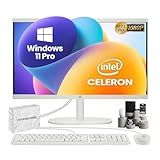 HP All-in-One Desktop Computer - 32GB RAM, 1TB SSD, 21.5" FHD Anti-Glare Display, Intel Celeron J4025, Wired KB & Mouse, Wi-Fi 6, for Students & Business, Windows 11 Pro, w/Accessories