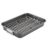 Farberware Bakeware Nonstick Roaster, Roasting Pan with Rack, Gray