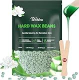 Wchiou Hair Removal Wax, 2lb Wax Beads for Sensitive Skin, With Pure Aloe Vera, For Face, Eyebrow, Leg, Bikini, Brazilian Waxing, Coarse Body Hair Specific