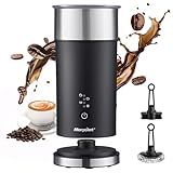 Electric Milk Frother and Steamer, 8.12oz/240ml 4 in 1 Milk Steamer Frother for Latte Cappuccino, Can Froth Both Hot and Cold Milk, Enjoy Perfect Milk Froth in 2 Min