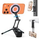 OMOTON TP02 Magnetic Phone Tripod for MagSafe, 360° Pivot, Clamp & Stand