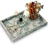 MULWR Marble Bathroom Tray,Pure Natural Vanity Tray