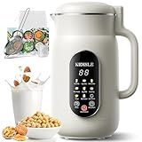 KIDISLE 51oz Nut Milk Maker Machine, 10-in-1 Soup Maker with 140℉ Heating & 8H Keep Warm, Touch Screen Plant-Based Milk Maker for Almond, Oat & Soy, 12H Delay Start & Self-Clean, Noise Reduction