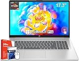 HP 17 inch Touchscreen Laptop, Microsoft Office Lifetime License & Windows 11 Pro, AMD Ryzen 5 7530U Processor, 32 GB DDR4 RAM, 1 TB SSD, 17.3" Touch HD+ Display, AMD Radeon Graphics, Anti-Glare