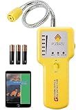 Gas Leak Detector – Portable Natural Gas Sniffer for Propane, Methane, LPG, LNG, Fuel & Sewer Gas – Combustible Gas Detector with 12" Flexible Probe for Home, RV, Industrial Use