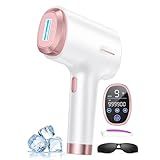 Ubroo IPL Laser Hair Removal Device - 41°F Ice Cooling Painless Laser for Women Men, Face Body Bikini, 21J Energy, 96% Hair Reduction, At-Home Professional Results