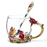 OEAGO Gifts for Mom Women Mothers Day Valentines Day Gifts Glass Coffee Enamels Mug Best Birthday Valentine's for Her Girlfriend Wife from Daughter Son Tea Cup Christmas Stocking Stuffers