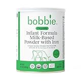 Bobbie Organic Infant Formula, Milk Based Powder with Iron, DHA and Vitamin D, Modeled After Breast Milk, Organic Baby Formula for Newborn to 12 Months Old Infant, 14.1 oz, 1 Pack