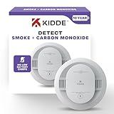 Kidde Smoke and Carbon Monoxide Detector, 10-Year Battery Powered, LED Status Lights, 85 dB Alarm, 5-inches, 30CUD10, 1 Pack