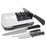 Chef’sChoice 15XV EdgeSelect Professional Electric Knife Sharpener with 100-Percent Diamond Abrasives and Precision Angle Guides for Straight Edge and Serrated Knives, 3-Stage, Gray