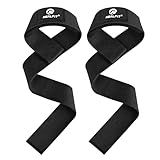 NEALFIT Lifting Straps for Weightlifting, Wrist Straps for Weightlifting, Deadlifts, Bodybuilding, Strength Training, Weight Lifting Straps for Men&Women (Black)