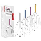 Yeipis 4 Pack Scalp Massagers, Handheld Head Massage Tingler, Scratcher for Deep Relaxation, Hair Stimulation and Stress Relief Christmas Gift