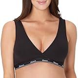 Hanes Women's Maternity Bra, Lounge Nursing Bralette, Moisture-Wicking, Odor Protection, Black