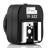 PIXEL Flash Hot Shoe for Nikon, TF-322 Flash Hot Shoe Sync Adapter with Extra PC Sync Port Dedicated for Nikon DSLR Shoe Mount Camera & Flashgun