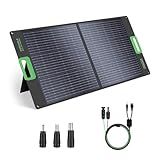 100W Portable Solar Panel for Power Station Generator, 20V Foldable Solar Cell Solar Charger with High-Efficiency Battery Charger for Outdoor Camping Van RV Trip
