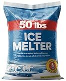 Maple99 Ice Melt Safer for Concrete -50 lb Bag, Ice Crusher Blend Snow Salt Ice Melt, Salt for Snow and Ice Removal, Sidewalk Salt, Driveway Salt, Snow Melt is Effective Up to -15