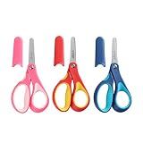 LIVINGO Kids Scissors 3 Pack, 5" Blunt Safety School Craft