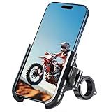 Thlevel Bike Phone Mount Holder No Block Camera Motorcycle Cell Phone Holder Quick Lock 360° Rotate for iPhone 16 Pro Max for Samsung S25 Ultra 5.4''-7.2'' Smartphone