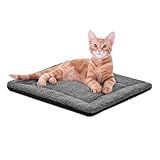 K&H Self-Warming Cat Bed Pad, Self Heating Pad, Small 21 X 17 Gray/ Black