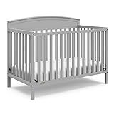 Graco Benton 5-in-1 Convertible Crib (Pebble Gray) – GREENGUARD Gold Certified, Converts from Baby Crib to Toddler Bed, Daybed and Full-Size Bed