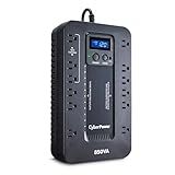 CyberPower EC850LCD Ecologic UPS Battery Backup and Surge Protector, 850VA/510W, 12 Outlets, ECO Mode, Compact, UL Certified