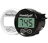 HawkEye DT2BX-TH In-Dash Depth Sounder with Air and Water Temperature (Includes Thru Hull Transducer), Black, 2" Dia. x 1-3/4" D