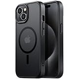 Tigowos Magnetic for iPhone 15 Case Drop Resistant Matte Skin Feeling Back Cover Shockproof Slim Fit for iPhone 15 Phone Case，Matte Black