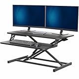 VIVO Black 32 inch Standing Desk Riser, DESK-V000S