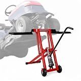 Lawn Mower Jack Lift 500-LB Carbon Steel Manual Crank Adjustable Width Tool