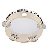 Hand Held Tambourine Drum 6 inch Bell Birch Metal Jingles Percussion Gift