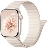 Patented Magnetic Sport Silicone Band Compatible with Apple Watch Bands 40mm 38mm 41mm 44mm 45mm 42mm 49mm Women Men, Soft Silicone Sport Loop Strap for iWatch Series 11 10 9 8 7 6 5 4 3 2 1 SE Ultra
