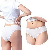 Relaxcare Disposable Underwear for Women,10 Pack Cotton Ladies Briefs Panties for Travel Emergency, White Medium