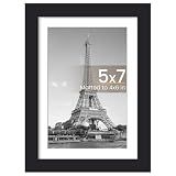 upsimples 5x7 Picture Frame, Wall Decor Photo Frames, Black 1 Pack