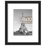 upsimples 8x10 Picture Frame, Wall Decor Photo Frames, Black 1 Pack