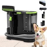 Portable Carpet & Upholstery Cleaner, Deep Cleaning for Rugs, Couch, Curtain, Car Interiors Stains, Pet & Family Friendly, 21 Kpa suction with 800W high-performance motor, 120V (Green)