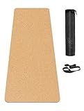 LERYG Cork Yoga Mat, with Cork Material as The Front and TPE as The Bottom of The Non-Slip Fitness Mat, Suitable for All Types of Yoga and Fitness Activities.(183 cm x 61 cm x 5mm)