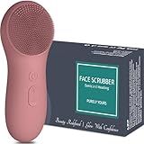 LZP Facial Cleansing Brush Face Scrubber, Silicone Electric Exfoliator Scrubber with 6 Speeds, Rechargeable Face Scrubber for Cleansing, Waterproof Face Scrub Brush for Men & Women