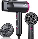ANNE BETTY Ionic Hair Dryer with Diffuser, Powerful 1800W Blow Dryer for Women & Men, Fast-Drying Hair Dryer with Nozzle for Home, Salon, Travel