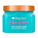 Tree Hut Blue Lagoon Shea Sugar Scrub, Exfoliating, Hydrating & Moisturizing Body Scrub with Shea Butter & Nourishing Essential Oils, Smooth & Soften Skin, 18 oz